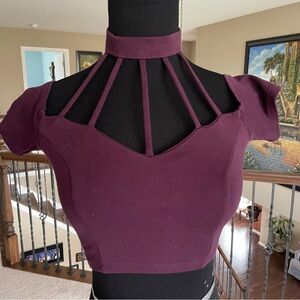 Crop Top With Strapy Chest Detail